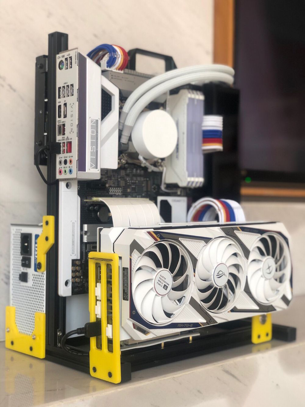 ATX EATX-Asa de banco de prueb - Aluminum Open Frame Test Bench Water Cooling reseña y precio